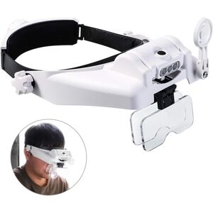 SERBIA Lighted Head Magnifier With Detachable Leds libres Reading Head Magnifying Glasses Visor Casque de visière Loupe for Hobbies, Close Work, Sewing, SERBIA Lighted Head Magnifier With Detachable Leds libres Reading Head Magnifying Glasses Visor Casque de visière Loupe for Hobbies, Close Work, Sewing,