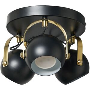 Litecraft - Eyeball Spotlight Plate Adjustable GU10 3 Arm - Black, Satin Brass Litecraft - Eyeball Spotlight Plate Adjustable GU10 3 Arm - Black, Satin Brass