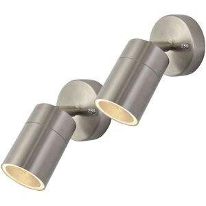 Litecraft Kenn Spotlight Outdoor Wall Ceiling Fitting Stainless Steel - 2 Pack Litecraft Kenn Spotlight Outdoor Wall Ceiling Fitting Stainless Steel - 2 Pack