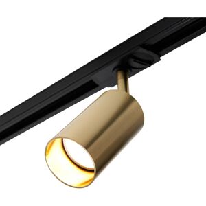 Litecraft - Mitchell Track Light Low Profile GU10 Adjustable Spotlight Head - Satin Brass Litecraft - Mitchell Track Light Low Profile GU10 Adjustable Spotlight Head - Satin Brass