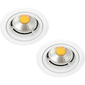Litecraft - Recessed Downlight Fire Rated Fixed Spotlight in White - 2 Pack Litecraft - Recessed Downlight Fire Rated Fixed Spotlight in White - 2 Pack