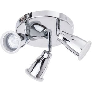 Litecraft - Taurus Spotlight Plate Bathroom Adjustable 3 Light in Polished Chrome Litecraft - Taurus Spotlight Plate Bathroom Adjustable 3 Light in Polished Chrome