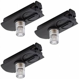 Litecraft - Track Light Adapters for Ceiling Pendant Fittings in Black - 3 Pack Litecraft - Track Light Adapters for Ceiling Pendant Fittings in Black - 3 Pack