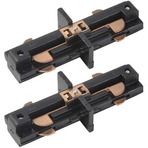 Litecraft - Track Butt Connector for Single Circuit Mains Fitting Black - 2 Pack Litecraft - Track Butt Connector for Single Circuit Mains Fitting Black - 2 Pack