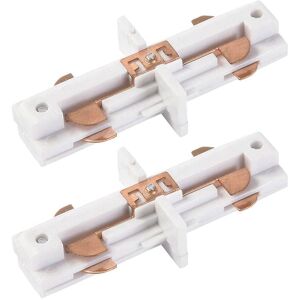 Litecraft - Track Butt Connector for Single Circuit Mains Fitting White - 2 Pack Litecraft - Track Butt Connector for Single Circuit Mains Fitting White - 2 Pack