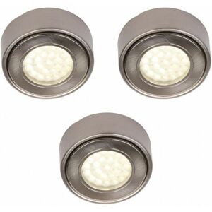 Litecraft - Under Cabinet Light led Warm White Fitting In Satin Nickel - 3 Pack Litecraft - Under Cabinet Light led Warm White Fitting In Satin Nickel - 3 Pack
