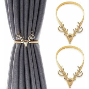 LITZEE Embrasse de rideau 2pcs Embrasses à Rideaux Attache De Rideaux Avec Crochet En Métal Boucle De Rideau Forme De Cerf Pince à Rideau Retenue De Rideau LITZEE Embrasse de rideau 2pcs Embrasses à Rideaux Attache De Rideaux Avec Crochet En Métal Boucle De Rideau Forme De Cerf Pince à Rideau Retenue De Rideau