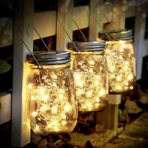 LITZEE Solar Lights Outdoor, 3 Pack Solar Garden Lights, 30 led Waterproof Mason Jar Garden Lights for Indoor Outdoor Lighting Decoration Christmas LITZEE Solar Lights Outdoor, 3 Pack Solar Garden Lights, 30 led Waterproof Mason Jar Garden Lights for Indoor Outdoor Lighting Decoration Christmas