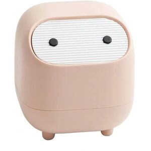 LITZEE Small Trash Can, Cute Ninja Office Trash Can with Lid, Bedroom Trash Can with 1 Roll Waste Bag, Trash Can for Home, Bedroom, Office (Pink) LITZEE Small Trash Can, Cute Ninja Office Trash Can with Lid, Bedroom Trash Can with 1 Roll Waste Bag, Trash Can for Home, Bedroom, Office (Pink)