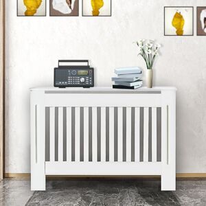 Briefness - Radiator Cover Cabinets mdf Wooden White Painted Vertical Slat Cabinet Shelve Grill Furniture, Tall Radiator Cover for Dining Room Briefness - Radiator Cover Cabinets mdf Wooden White Painted Vertical Slat Cabinet Shelve Grill Furniture, Tall Radiator Cover for Dining Room
