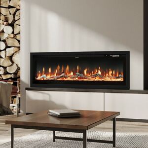 Livingandhome - 40 Inch Fireplaces led Recessed Wall Mounted Freestanding Electric Fireplace with Remote Control Livingandhome - 40 Inch Fireplaces led Recessed Wall Mounted Freestanding Electric Fireplace with Remote Control