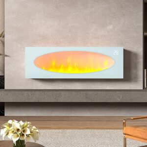 Livingandhome - 42 Inch Freestanding led Electric Fireplace 7 Flame Colours with Remote Livingandhome - 42 Inch Freestanding led Electric Fireplace 7 Flame Colours with Remote