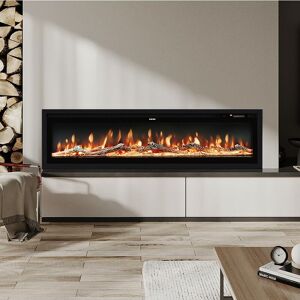 Livingandhome - 50 Inch Fireplaces led Recessed Wall Mounted Freestanding Electric Fireplace 9 Flame Colors with Remote Control Livingandhome - 50 Inch Fireplaces led Recessed Wall Mounted Freestanding Electric Fireplace 9 Flame Colors with Remote Control