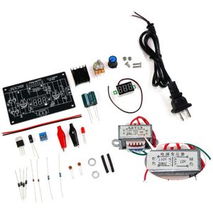 Tlily - LM317 Adjustable Regulated Power Supply diy Kit LM317 to dc 1.25-12V Stabilized Power Supply Laboratory-US Plug Tlily - LM317 Adjustable Regulated Power Supply diy Kit LM317 to dc 1.25-12V Stabilized Power Supply Laboratory-US Plug