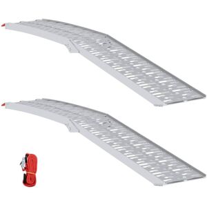 Loading Ramp Folding 2 pcs Silver 222 x 28 x 5 cm Aluminium vidaXL Loading Ramp Folding 2 pcs Silver 222 x 28 x 5 cm Aluminium vidaXL