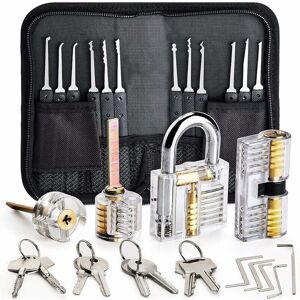 GOTRAYS Lock Picking Kit, Preciva 26-Piece Lock Picking Kit, Training Tools with 4 Transparent Locks for Beginner and Pro Locksmiths (Black) GOTRAYS Lock Picking Kit, Preciva 26-Piece Lock Picking Kit, Training Tools with 4 Transparent Locks for Beginner and Pro Locksmiths (Black)