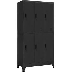 vidaXL Locker Cabinet Anthracite Steel Office Storage Locker Cabinet Furniture - Locker Cabinet vidaXL Locker Cabinet Anthracite Steel Office Storage Locker Cabinet Furniture - Locker Cabinet