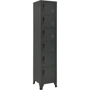 vidaXL Locker Cabinet Anthracite - Steel Storage Office Furniture vidaXL Locker Cabinet Anthracite - Steel Storage Office Furniture