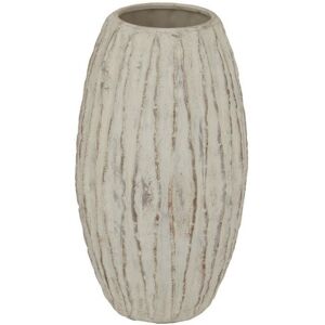 Lorenzo Large Fin Vase - Ceramic - L27 x W27 x H49 cm - White Lorenzo Large Fin Vase - Ceramic - L27 x W27 x H49 cm - White