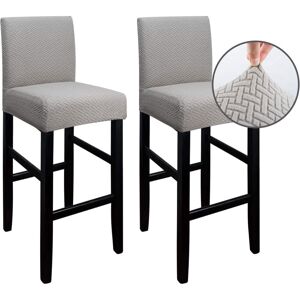 SERBIA Lot de 2 Housse de Tabouret de Bar avec Dossier, Housses Anti-poussière lavables Extensibles pour Tabouret de Bar de Hauteur de Cuisine de Salle à SERBIA Lot de 2 Housse de Tabouret de Bar avec Dossier, Housses Anti-poussière lavables Extensibles pour Tabouret de Bar de Hauteur de Cuisine de Salle à