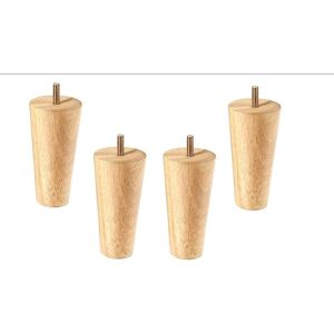 SERBIA Lot de 4 pieds de meuble en bois, pieds de canapé 12cm, pieds de canapé mid-century pour canapés, lits, fauteuils, armoires SERBIA Lot de 4 pieds de meuble en bois, pieds de canapé 12cm, pieds de canapé mid-century pour canapés, lits, fauteuils, armoires