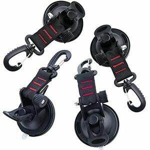 Euritecsa - Lot de 4 ventouses d'ancrage avec fixation à ventouse pour voiture, camping, bâche, accessoire ventouse multifonction pour tentes comme Euritecsa - Lot de 4 ventouses d'ancrage avec fixation à ventouse pour voiture, camping, bâche, accessoire ventouse multifonction pour tentes comme
