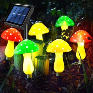 TRIMEC Lot de 6 champignons lumineux solaires d'extérieur - 8 modes - Étanches - à énergie solaire - Pour cour, pelouse, allée, Noël, allée, clôture, TRIMEC Lot de 6 champignons lumineux solaires d'extérieur - 8 modes - Étanches - à énergie solaire - Pour cour, pelouse, allée, Noël, allée, clôture,