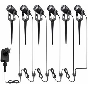 TRIMEC Lot de 6 Éclairage Extérieur à Piquer, 6 x 3W Spots led Extérieur, Lampes Jardin avec Piquet, Etanche IP65 Lumière Extérieur led Projecteur TRIMEC Lot de 6 Éclairage Extérieur à Piquer, 6 x 3W Spots led Extérieur, Lampes Jardin avec Piquet, Etanche IP65 Lumière Extérieur led Projecteur