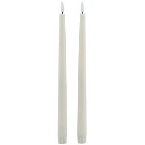 Luxe Collection LED Dinner Candles (Set of 2) - Wax - L2 x W2 x H25 cm - Taupe Luxe Collection LED Dinner Candles (Set of 2) - Wax - L2 x W2 x H25 cm - Taupe