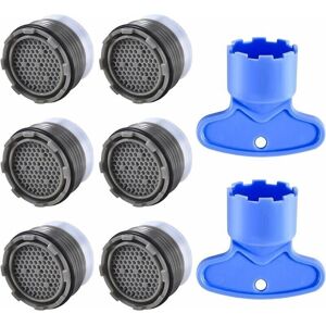 Mumu - M18.5 Faucet Aerator 6pcs Kitchen Bathroom Faucet Nozzle Water Saving Faucet Aerator Plastic Water Saving Sink Faucet Aerator with 2 Keys Mumu - M18.5 Faucet Aerator 6pcs Kitchen Bathroom Faucet Nozzle Water Saving Faucet Aerator Plastic Water Saving Sink Faucet Aerator with 2 Keys