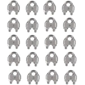 MEMKEY M4 Cable Ties U Clip Bolt Cable Clamp 304 Stainless Steel Cable Clamp Saddle Wire Rope Clips for Outdoor Clothes Airer 20pcs MEMKEY M4 Cable Ties U Clip Bolt Cable Clamp 304 Stainless Steel Cable Clamp Saddle Wire Rope Clips for Outdoor Clothes Airer 20pcs