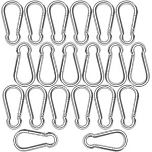 TINOR M5 20Pcs 1.9' Stainless Steel Spring Loaded Carabiner Clips for Keychain Camping Fishing Hiking Travel TINOR M5 20Pcs 1.9' Stainless Steel Spring Loaded Carabiner Clips for Keychain Camping Fishing Hiking Travel