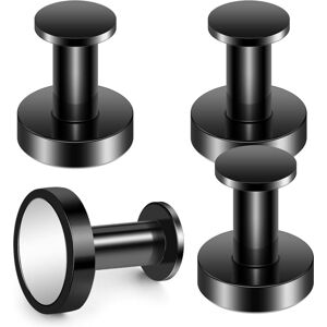 CYSLMUK Magnetic Coat Rack for Hanging Coats and Bags, 4 Extremely Strong Black Wall Hooks, Coat Rack for Door with Rare Neodymium Metal Magnet, Fridge Door CYSLMUK Magnetic Coat Rack for Hanging Coats and Bags, 4 Extremely Strong Black Wall Hooks, Coat Rack for Door with Rare Neodymium Metal Magnet, Fridge Door