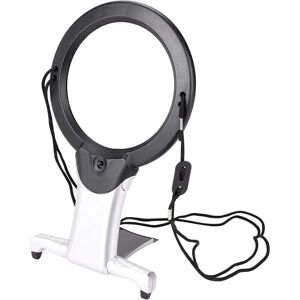 Csparkv - Magnifying Glass with Light and Stand 22.2 x 13.5 x 2 cm, 6X Magnifying Glass with Light, Hands Free Magnifying Glass with Stand, Large Csparkv - Magnifying Glass with Light and Stand 22.2 x 13.5 x 2 cm, 6X Magnifying Glass with Light, Hands Free Magnifying Glass with Stand, Large