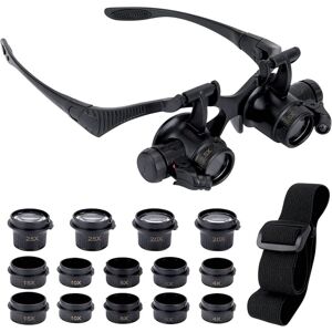 BEIJIYI Magnifying Glasses with 2 LED Lights, 8 Detachable Lenses, Head-worn Magnifying Glass, Hands-Free Loupes for Repair, Reading, Jewelry, Watch (2.5X 4X BEIJIYI Magnifying Glasses with 2 LED Lights, 8 Detachable Lenses, Head-worn Magnifying Glass, Hands-Free Loupes for Repair, Reading, Jewelry, Watch (2.5X 4X