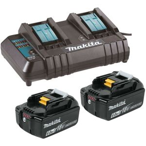 BL1860 18v 2 x lxt 6.0ah Lithium-Ion Batteries + DC18SH Dual Port Charger - Makita BL1860 18v 2 x lxt 6.0ah Lithium-Ion Batteries + DC18SH Dual Port Charger - Makita