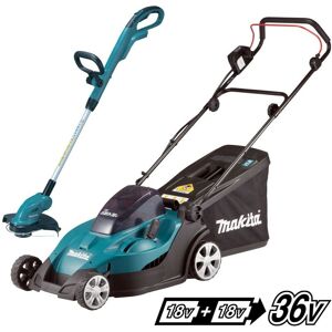 Makita - DLM431Z Twin 18v / 36v lxt Cordless 43cm Lawn Mower + DUR181 Strimmer Makita - DLM431Z Twin 18v / 36v lxt Cordless 43cm Lawn Mower + DUR181 Strimmer