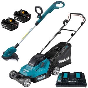DLM432PT2 18v / 36v lxt Cordless Battery Lawn Mower 2 x 5.0ah + Trimmer - Makita DLM432PT2 18v / 36v lxt Cordless Battery Lawn Mower 2 x 5.0ah + Trimmer - Makita