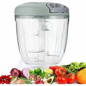 HÉLOISE Manual Chopper 5 seconds, Garlic Press-900 ml Chop, Cut and Mix Vegetables Meats Nuts Onions Thanks to its Stainless Steel Blades for Quick and Easy HÉLOISE Manual Chopper 5 seconds, Garlic Press-900 ml Chop, Cut and Mix Vegetables Meats Nuts Onions Thanks to its Stainless Steel Blades for Quick and Easy