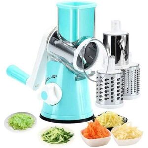 GOTRAYS Manual Rotary Cheese Grater and Mandoline Slicer for Vegetables, Nuts, Carrots, Cucumbers, Zucchini, Multiple Stainless Steel Blades (Blue) GOTRAYS Manual Rotary Cheese Grater and Mandoline Slicer for Vegetables, Nuts, Carrots, Cucumbers, Zucchini, Multiple Stainless Steel Blades (Blue)