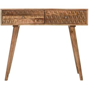 VERTY FURNITURE Marlowlight Light Mango Wood Console Table with 2 Drawers VERTY FURNITURE Marlowlight Light Mango Wood Console Table with 2 Drawers