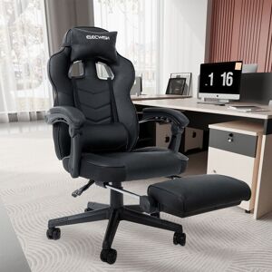 Puluomis - Massage Gaming Chair, pu Leather Executive Office Chair, Recliner Swivel Chairs, with Footrest and Lumbar Support, Black Puluomis - Massage Gaming Chair, pu Leather Executive Office Chair, Recliner Swivel Chairs, with Footrest and Lumbar Support, Black