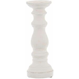 Small Column Candle Holder - Ceramic - L12 x W12 x H31 cm - Matt White Small Column Candle Holder - Ceramic - L12 x W12 x H31 cm - Matt White
