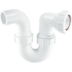 Mcalpine - TT10 75mm Water Seal Running Tubular 'p' Trap with 1½' Multifit Outlet and plain spigot end for connection to a waste disposal unit Mcalpine - TT10 75mm Water Seal Running Tubular 'p' Trap with 1½' Multifit Outlet and plain spigot end for connection to a waste disposal unit