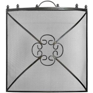 Mesh Fireguard in Antique Pewter Effect Finish - Metal - L13 x W61 x H61 cm - Silver Mesh Fireguard in Antique Pewter Effect Finish - Metal - L13 x W61 x H61 cm - Silver