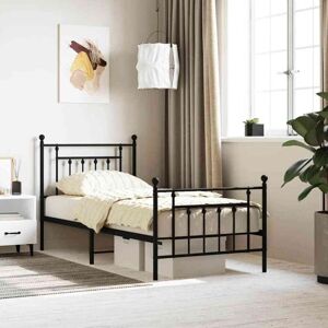 vidaXL Bed Frame with Headboard & Footboard - 80x200 cm - Bed Type vidaXL Bed Frame with Headboard & Footboard - 80x200 cm - Bed Type