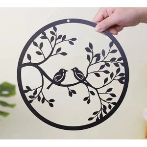 Tinor - Metal Bird Wall Decor Metal Wall Art Bird Black Metal Wall Decor for Bedroom, Living Room, Kitchen(28CM/11 Inch Diameter) Tinor - Metal Bird Wall Decor Metal Wall Art Bird Black Metal Wall Decor for Bedroom, Living Room, Kitchen(28CM/11 Inch Diameter)