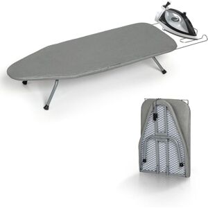 COOCHEER Metal Folding Ironing Board with Iron Holder, Small Portable Ironing Board with Heat-Resistant Cotton Cover, Mini Ironing Board for Small Spaces and COOCHEER Metal Folding Ironing Board with Iron Holder, Small Portable Ironing Board with Heat-Resistant Cotton Cover, Mini Ironing Board for Small Spaces and