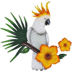 TLILY Metal Parrot Wall Art Decor Outdoor Birds Wall Fence Decorations Colorful Parrot Figure for Outdoor Garden Decorations-B TLILY Metal Parrot Wall Art Decor Outdoor Birds Wall Fence Decorations Colorful Parrot Figure for Outdoor Garden Decorations-B