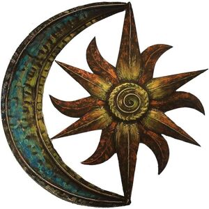 WOIYIC Metal Sun Moon Wall Decor, Creative Hanging Garden Wall Art, Vintage Wall Decor for Living Room Bedroom(30X30cm) WOIYIC Metal Sun Moon Wall Decor, Creative Hanging Garden Wall Art, Vintage Wall Decor for Living Room Bedroom(30X30cm)